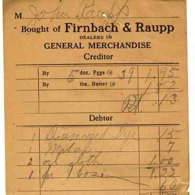Receipt, 1920