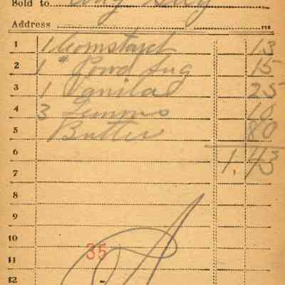 Firnbach and Raupp Receipt 1919