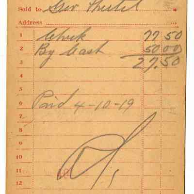 Receipt, 1919