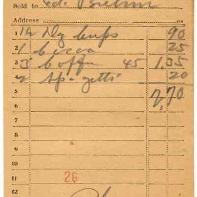 Receipt, 1920