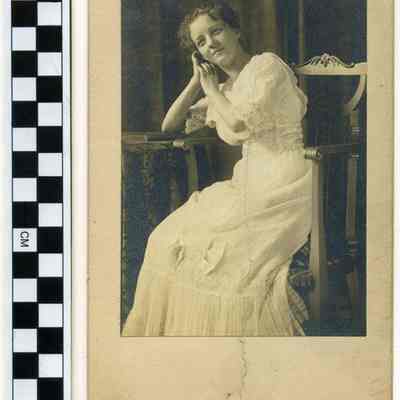Portrait of a seated young woman
