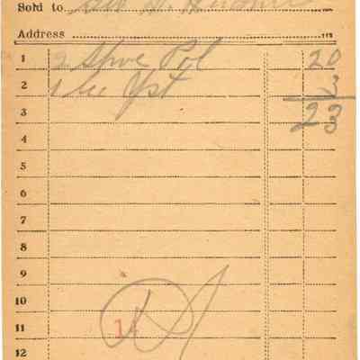 Receipt, 1920