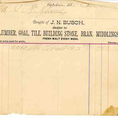 J.G. Spoerlein Receipt