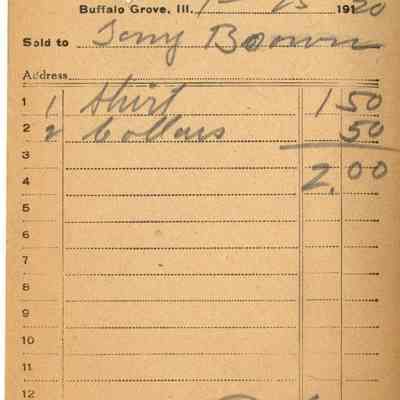 Receipt, 1920