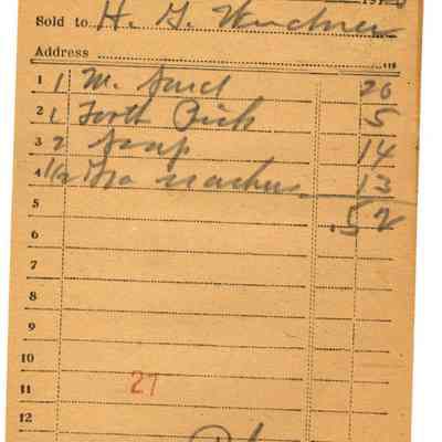 Receipt, 1920