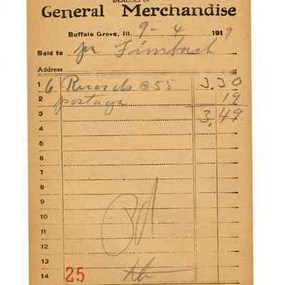 Firnbach and Raupp Receipt 1919