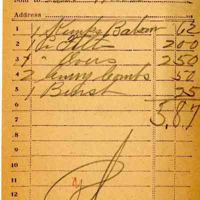 Receipt, 1920