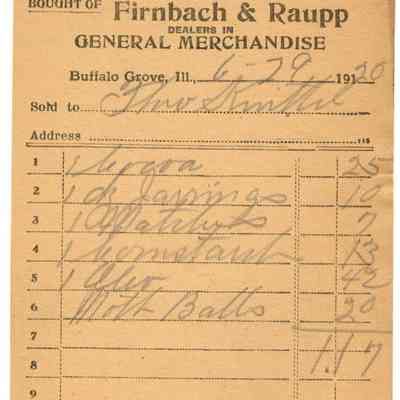 Receipt, 1920