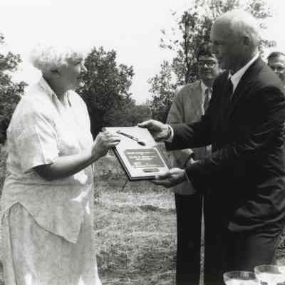 Verna Clayton Receiving Plaque