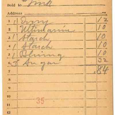 Receipt, 1919
