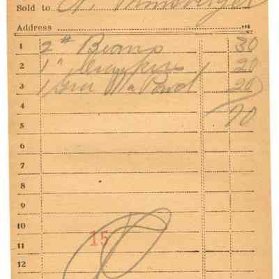 Receipt, 1920