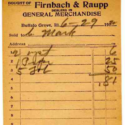 Receipt, 1920