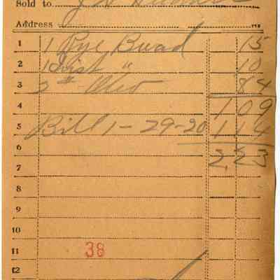 Receipt, 1920