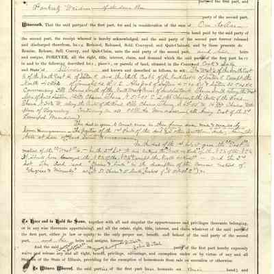 Quit Claim Deed Walter to Dutsch and Weidner 04/27/1877