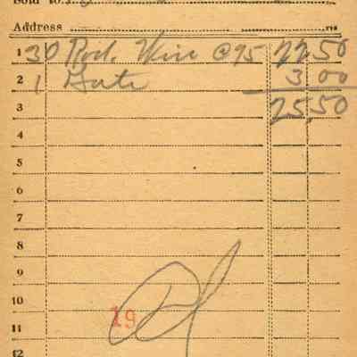 Firnbach and Raupp Receipt 1919