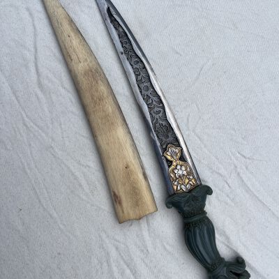Jade Handle Engraved Khanjar