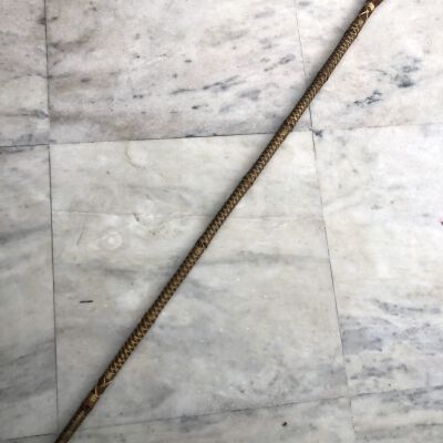 Bamboo staff long pointed full curve_braieded