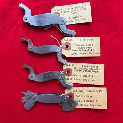 Adell Bros. Mfg. Co. Screw Pitch Gages & Radius Gage