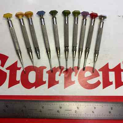 Screw Drivers Starrett Catalog #555 Jewelers w/colored heads