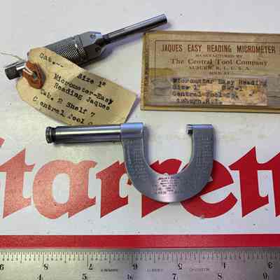 Central Catalog # Micrometer Jaques Easy Reading Style BL