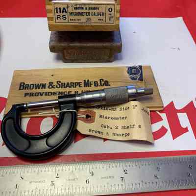 B & S Catalog #11A Micrometer w/RS .0001