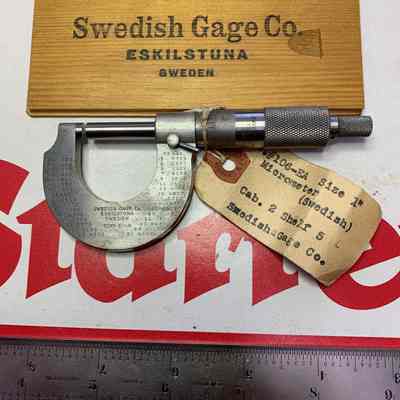 Swedish Gage Co. Micrometer Sweden #106 E-A