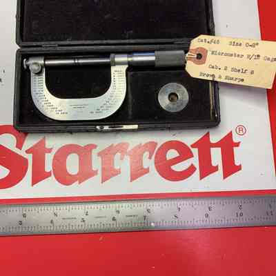 B & S Catalog #45 Micrometer 2 Inch w/1" Gage