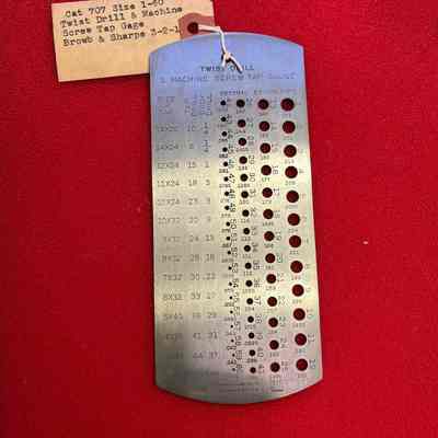 Twist Drill & Machine Screw Tap Gauge B & S No. 707