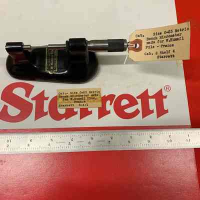 Catalog #577M Metric Bench Micrometer made for W. Hummil Fils, France