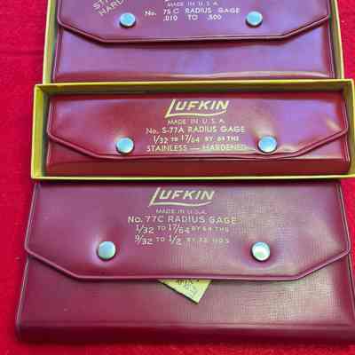 Radius Gages Lufkin No. 75CH, S-77A, No. 77C