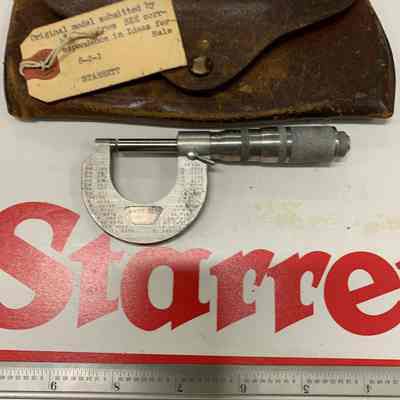 Micrometer Starrett Original Model Submitted by Mr. Hagstrom.