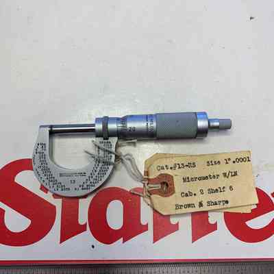 B & S Catalog #13 Micrometer w/RS LN .0001