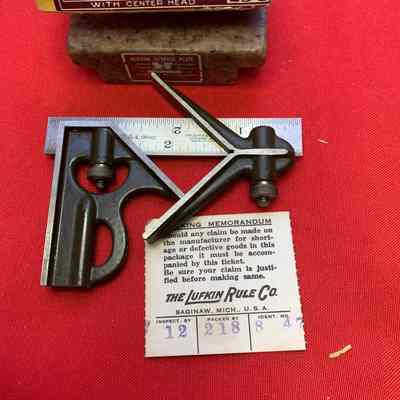 Combination Square w/Center Head 4 Inch Lufkin No. 25C