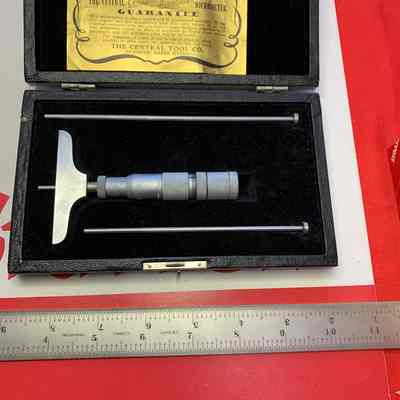 Central Tool Micrometer Depth Gage 0-3" .001