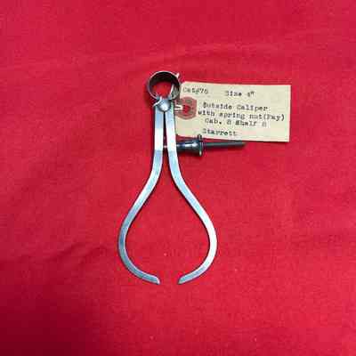 Calipers Outside w/ Spring Nut(Fay) Starrett No. 75 4 Inch