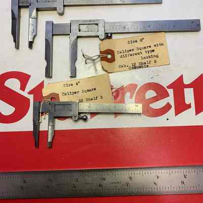 Caliper Slide Caliper Columbia E. G. Smith (3) 6", 6" w/Lock, 4" w/Lock