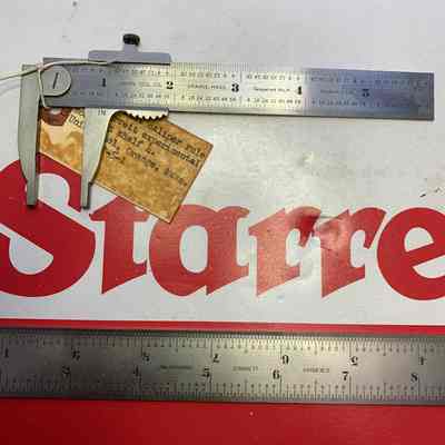 Caliper Slide Caliper Flat Caliper Rule Union Tool #453 6"