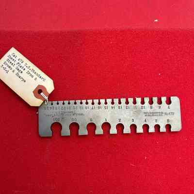 U. S. Standard Sheet & Plate Iron & Steel Gage Starrett No. 479