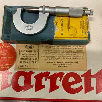 Moore & Wright Catalog #961M Micrometer Metric