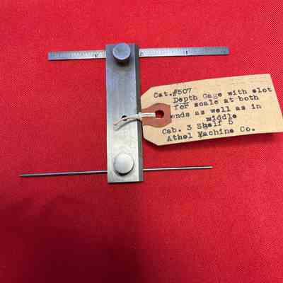 Depth w/Slot for Scale both ends and middle Athol Machine
