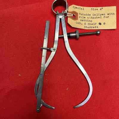 Calipers Outside w/Rule Attached Starrett Special 4 Inch