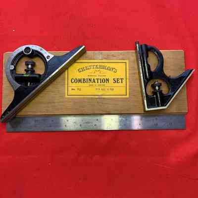 Combination Square Chesterman's No. 92 12 Inch Set w/Rule No. 80