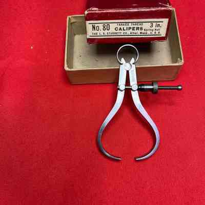 Calipers Outside Yankee Thread Spring Nut Starrett No. 80 3 Inch