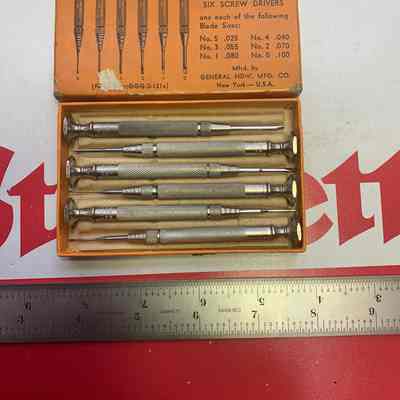 Screw Drivers Jewelers Set 6 General #600