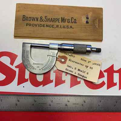 B & S Catalog #20 Micrometer w/RS .0001