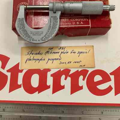 Catalog #231 Micrometer Stainless Chrome Plate