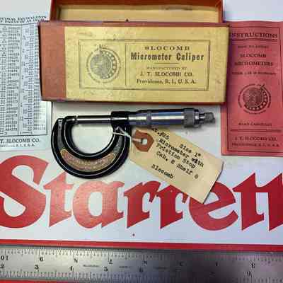 Slocomb Catalog #25 Micrometer w/ Friction Stop
