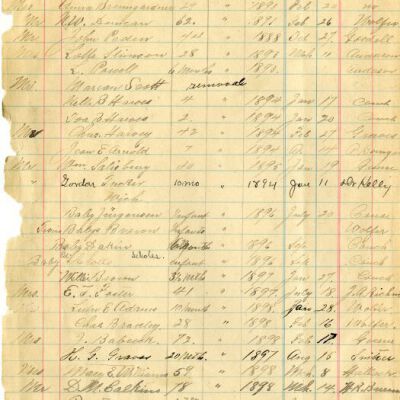 Burial Records Journal, Page 2, Access Copy: Origsize: Approx. 7.5" x 12"; Origformat: Book; Resolution: 300dpi