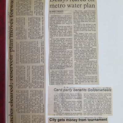Scrapbook of Broomfield newpaper articles 1984 - 1985