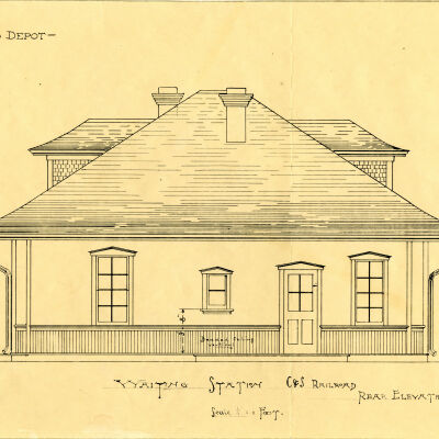 Positive Blueprint of the Broomfield Depot, Waiting Room Side